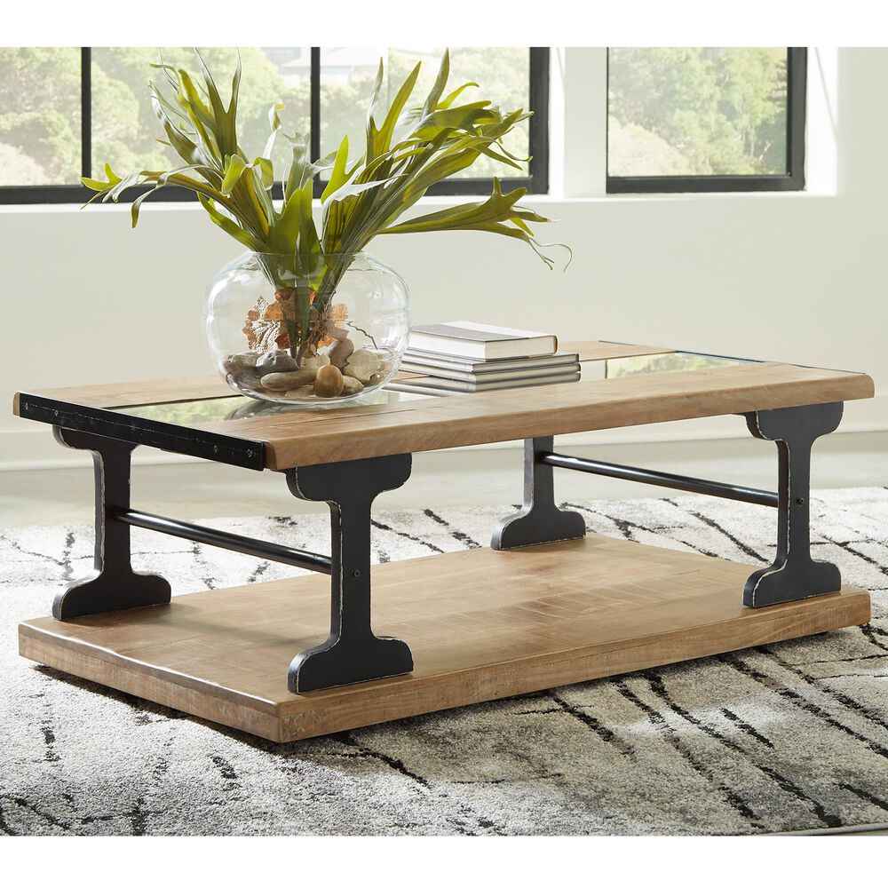Signature Design by Ashley Calkosa Coffee Table in Brown and Black, , large