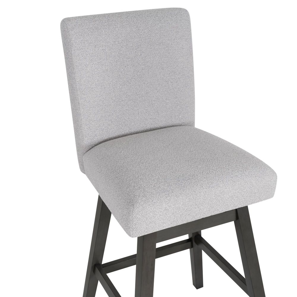 Linon Home Decor Cyrus Swivel Bar Stool in Grey (Set of 2), , large