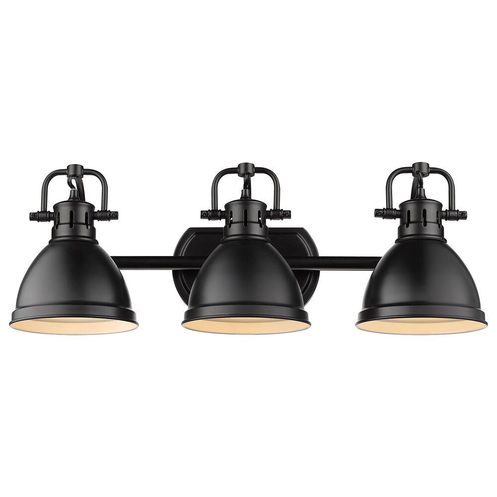 Golden Lighting Duncan 3-Light Bath Vanity in Matte Black , , large