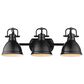 Golden Lighting Duncan 3-Light Bath Vanity in Matte Black , , large
