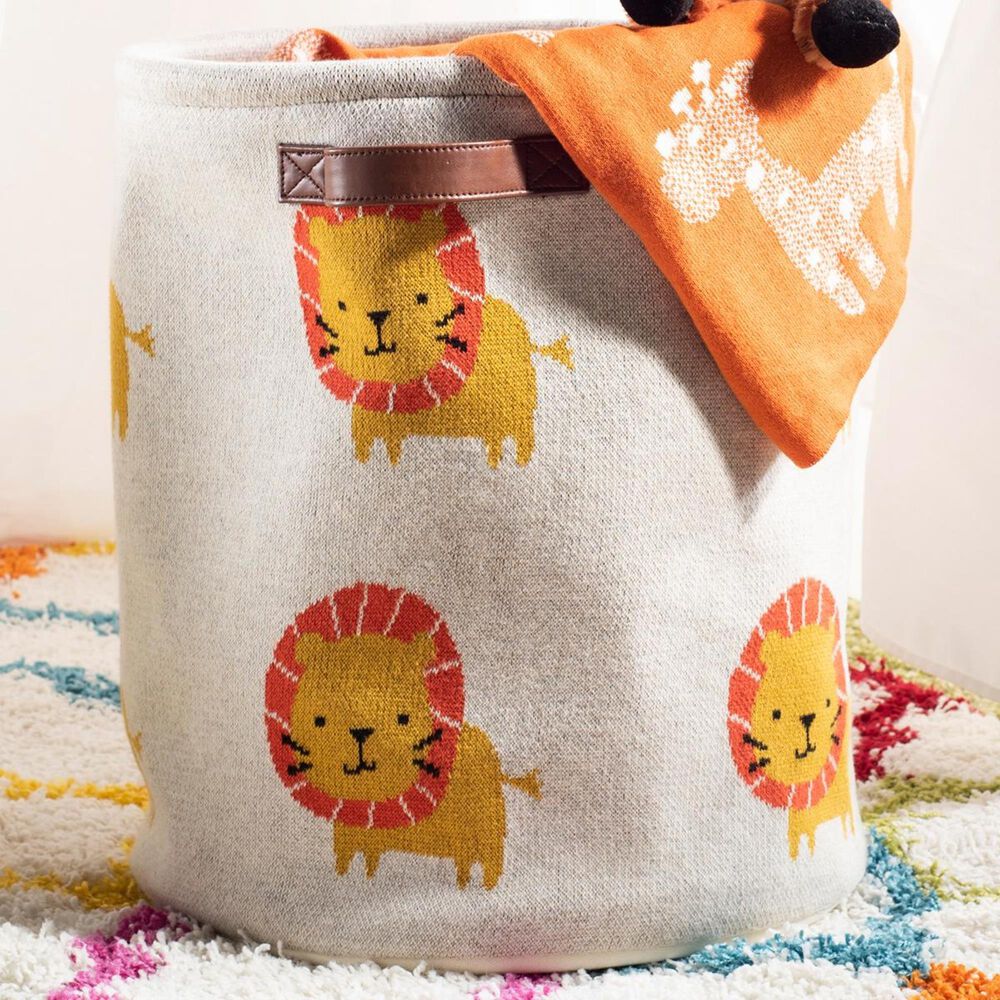 Safavieh Lenny Storage Basket in Red/Orange/Beige, , large