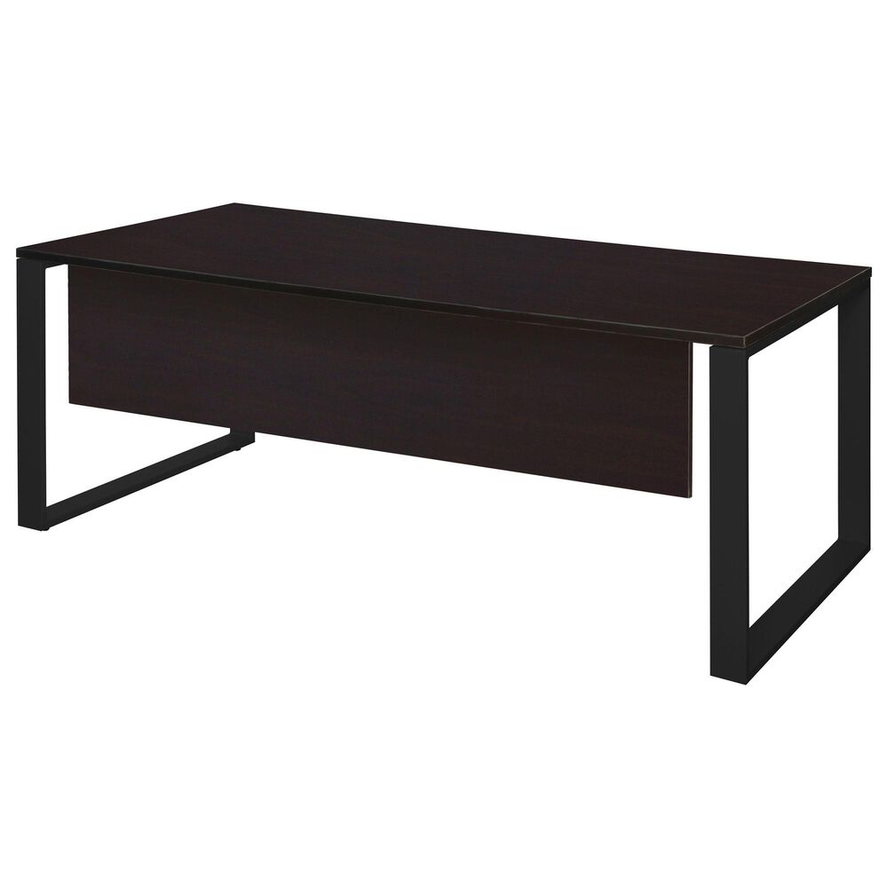 Regency Global Sourcing Structure 72" x 36" Training Table with Panel in Mocha Walnut/Black, , large