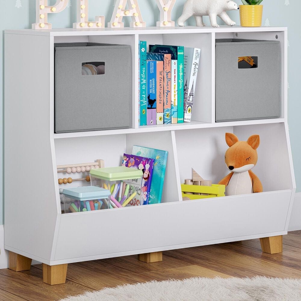 RiverRidge Home Catch-All 5-Cubby Toy Organizer in White, , large