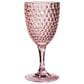 LeadingWare Diamond Cut 12 Oz Wine Glass in Pink, , large