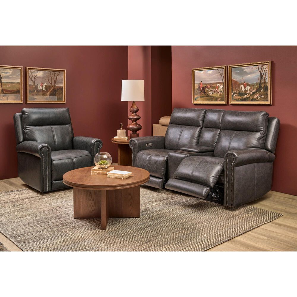 Flexsteel Alexander Power Reclining Loveseat with Console in Weathered Stone, , large