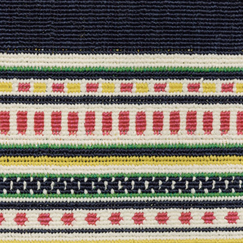 Oriental Weavers Havana HAV06 Navy and Multicolor 9'10" x 12'10" Indoor/Outdoor Area Rug, , large