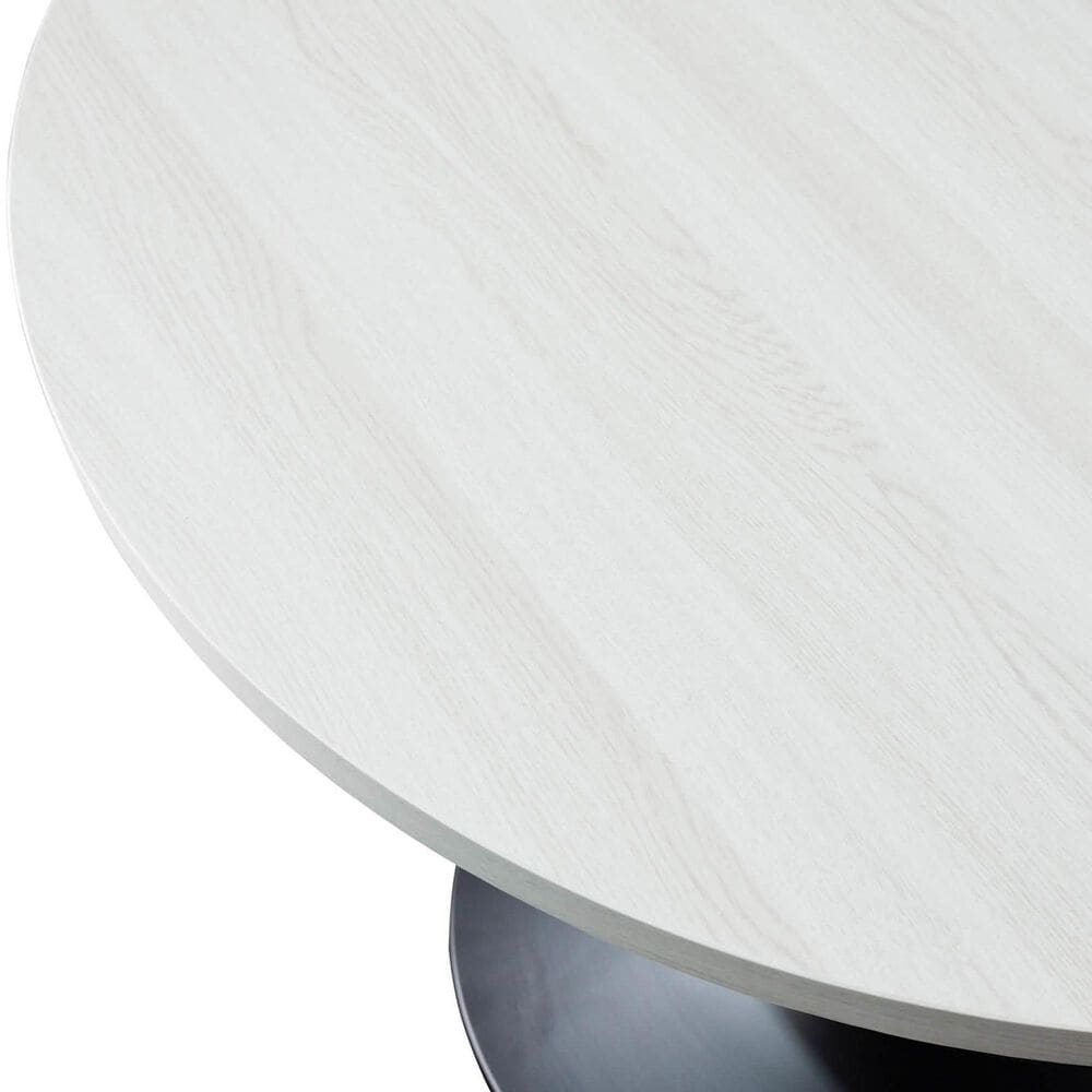 Leisuremod Verve 27&quot; Coffee Table with MDF Top in Black and Light Natural, , large