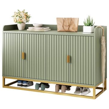 GARVEE 47.2" Sideboard Buffet Cabinet with Adjustable Shelves in Matt Gray Green, , large