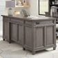 Riva Ridge Caraway 66" Executive Desk in Aged Slate and Brown, , large