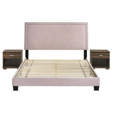 Mayberry Hill Erica 3-Piece Queen Bedroom Set in Pink, , large
