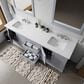 Lexora Home Dukes 80" Double Bathroom Vanity in Dark grey with 2 cm White Quartz Top and Rectangular Sinks, , large