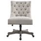Linon Home Decor Della Office Chair with Natural Cushion in Gray Wash, , large