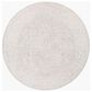 Surya Aisha 7"10" Round Gray and Off-White Area Rug, , large