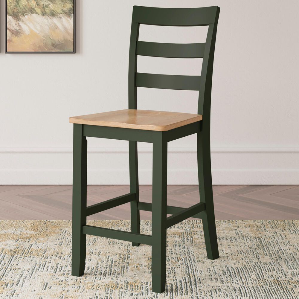 Ashley Gesthaven Counter Stool in Light Natural and Green, , large
