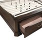 New Heritage Design Lyndhurst Queen Storage Bed in Walnut Brown, , large