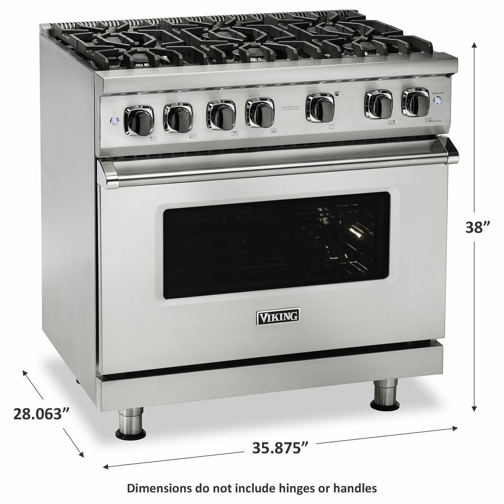 Viking Range Professional 5 Series 36&quot; Gas Range in Stainless Steel, , large