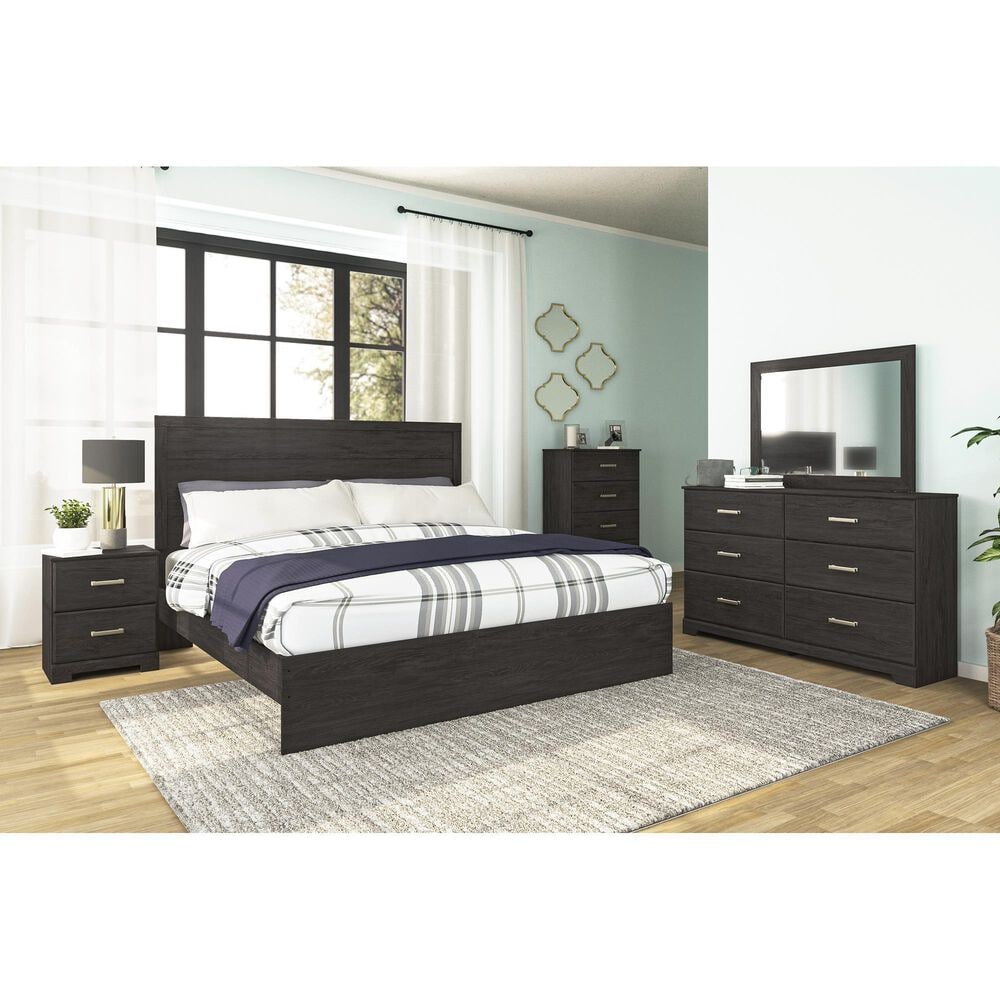 Ashley Belachime King Panel Bed in Dark Charcoal, , large