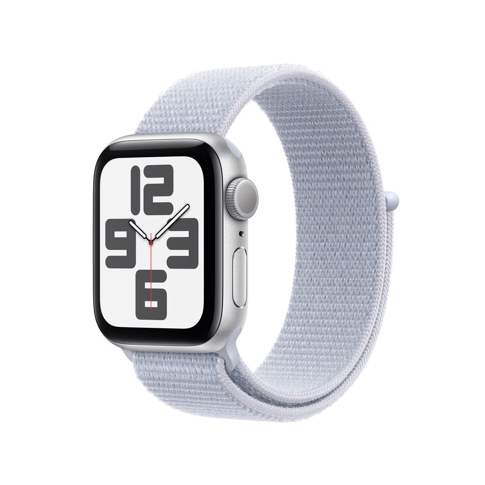 Apple Watch SE GPS 40mm Silver Aluminum Case with Blue Cloud Sport Loop, , large