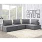 Elements International Paxton 4-Piece Armless Modular Sectional in Charcoal, , large