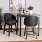 Baxton Studio Theron Swivel Counter Stool with Black Cushion in Espresso Brown (Set of 2), , large