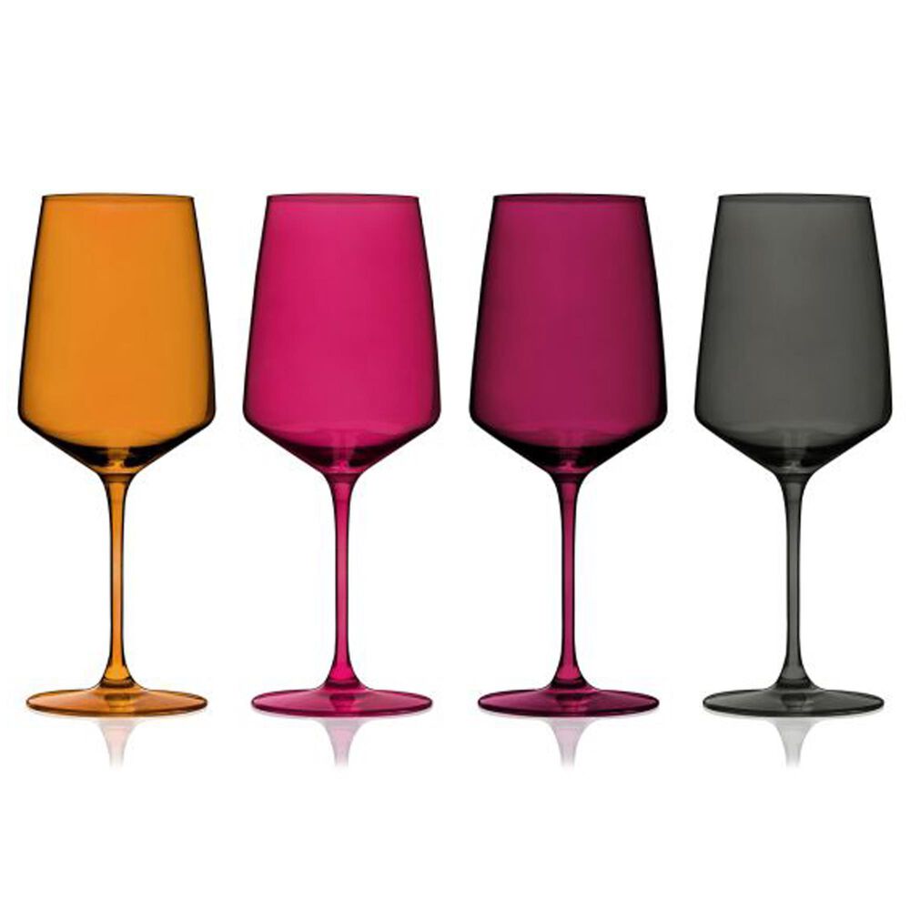 True Brands Reserve Nouveau Crystal Wine Glasses in Sunset &#40;Set of 4&#41;, , large