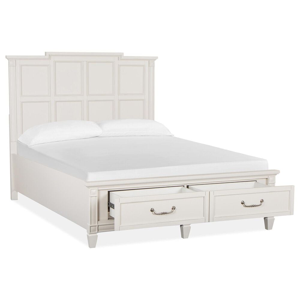 Nicolette Home Willowbrook Queen Storage Bed in Egg Shell White, , large