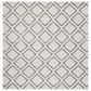 Safavieh Micro-Loop 5" Square Silver and Dark Grey Area Rug, , large