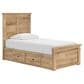 Ashley Makidern 2-Piece Twin Storage Bedroom Set with Four Drawers in Natural Brown, , large