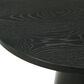 HOMLUX 22"W Round End Table with Natural Wood Grain in Ebony Black, , large