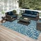 Dalyn Rug Company Sedona Floral 3" x 5" Denim Indoor/Outdoor Area Performance Rug, , large