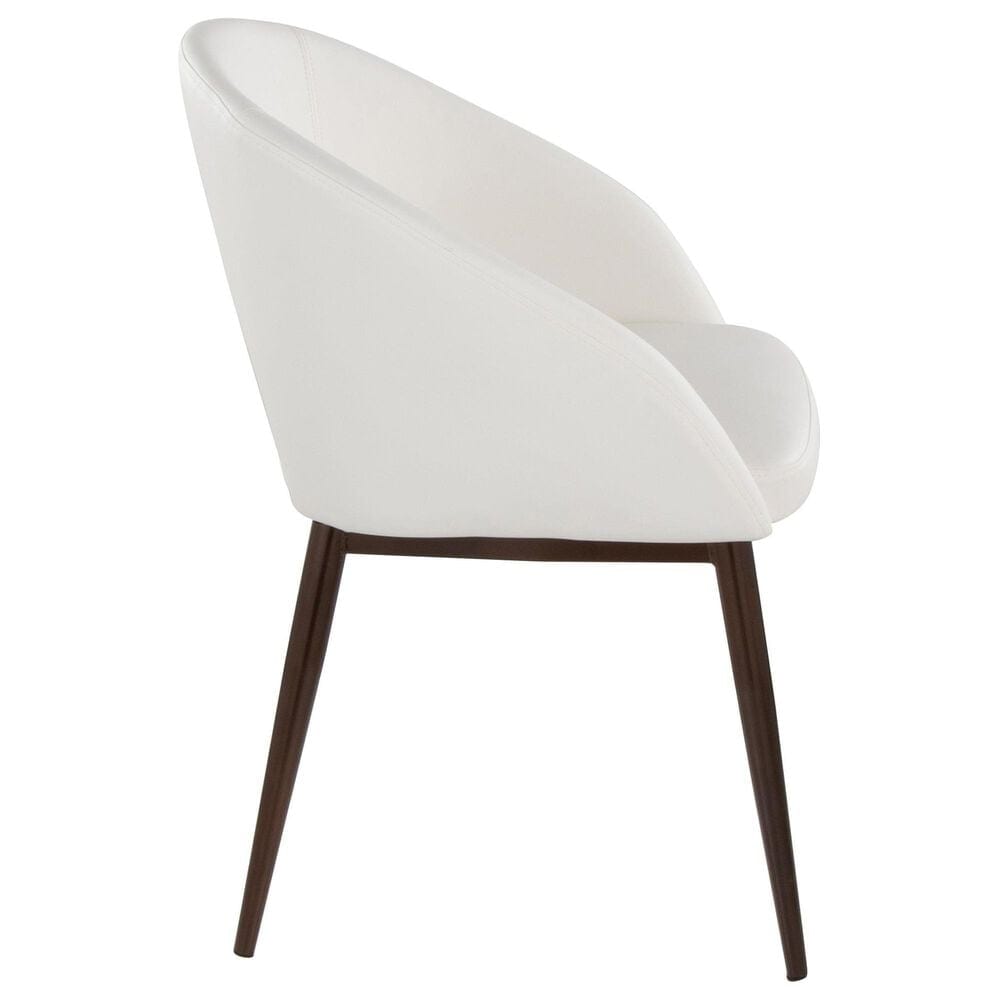 Lumisource Renee Arm Chair with White Cushion in Copper, , large