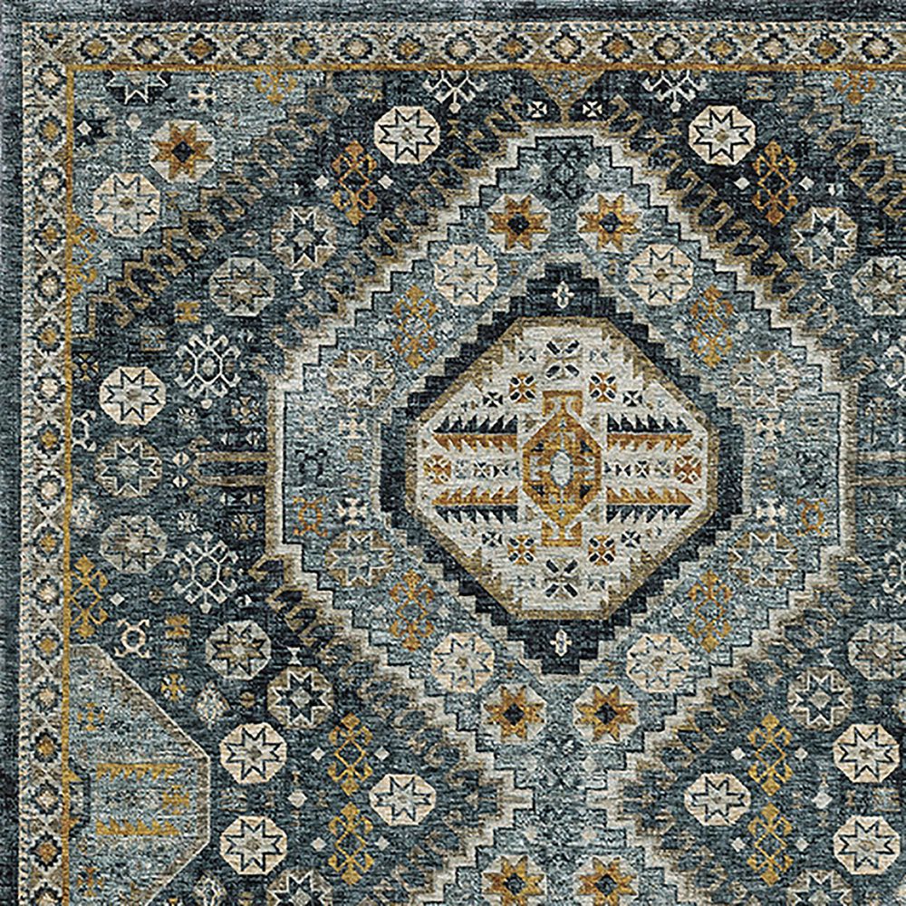 Oriental Weavers Aberdeen Southwestern 2'3" x 7'6" Blue Runner, , large