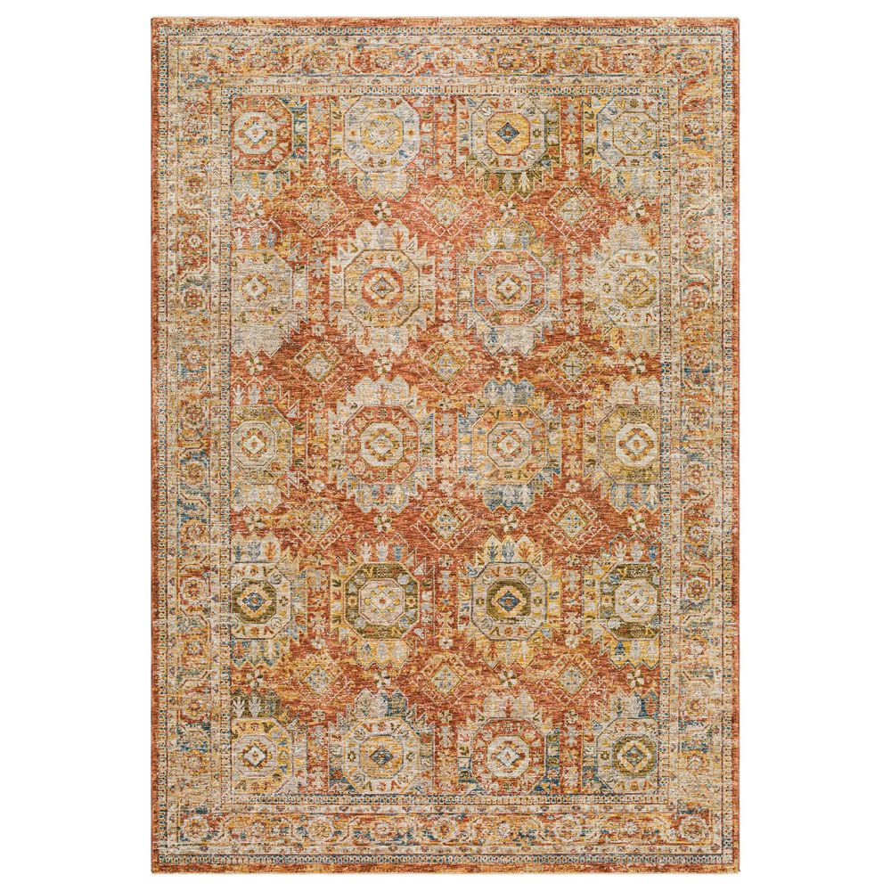 Surya Mona Lisa 10" x 14" Brick Red, Mustard, Tan, Sage, Dark Blue, Olive and Burgundy Area Rug, , large