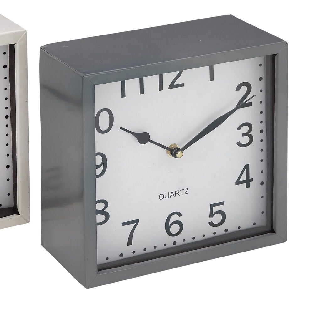Maple and Jade Square Traditional Table Clock in Multicolor &#40;Set of 3&#41;, , large