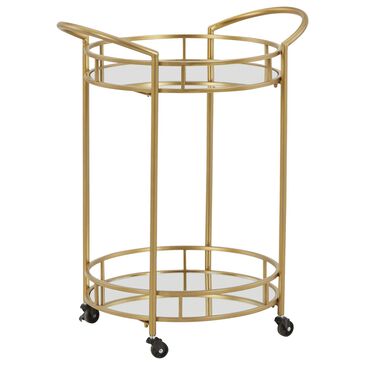 Ashley Wynora Bar Cart in Goldtone, , large