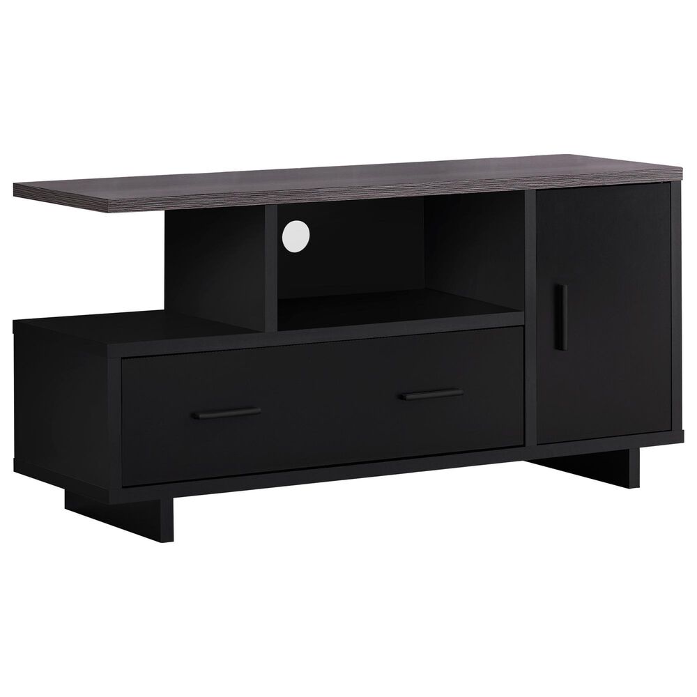 Monarch Specialties 48" TV Stand in Black, , large