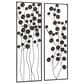 Maple and Jade 42" x 15" Metal Floral Wall Decor with Frame in Matte Black (Set of 2), , large