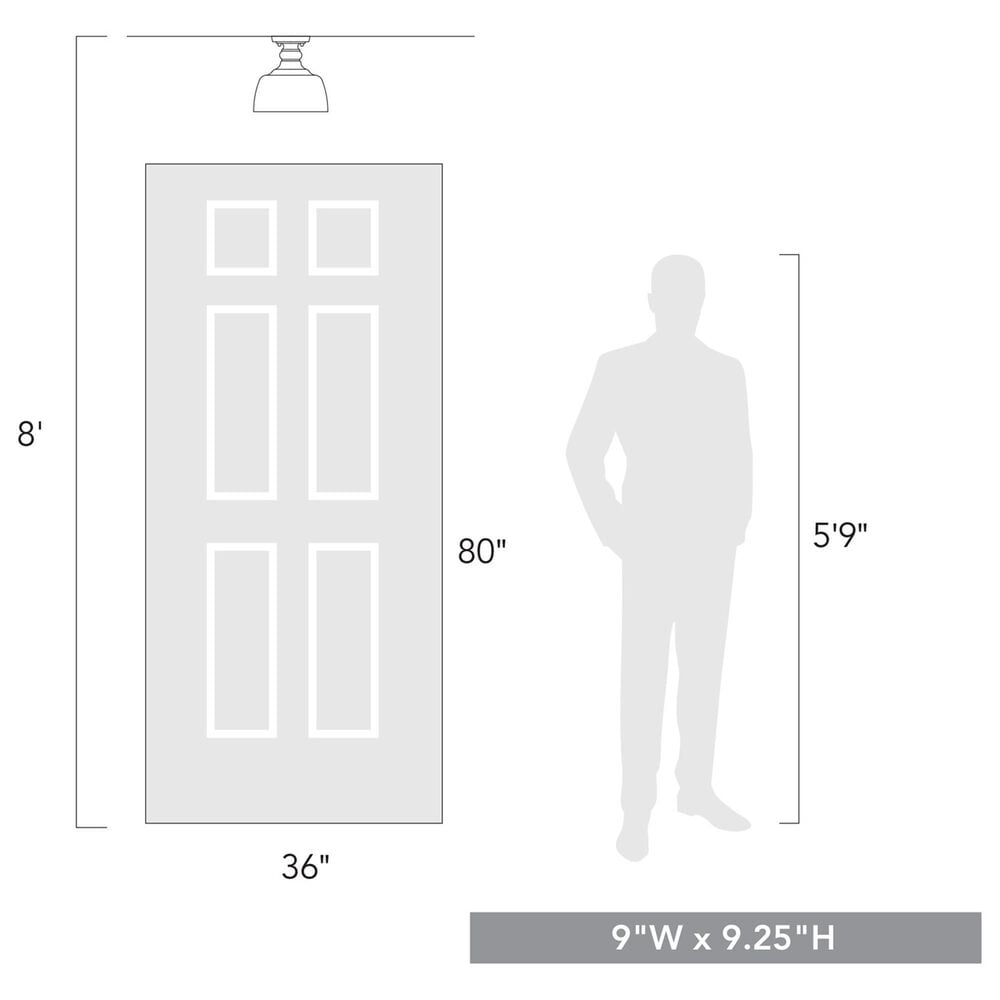 Golden Lighting Holmes 1-Light Flush Mount in Matte Black, , large