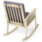 Hearth and Haven Casa Outdoor Rocking Chair with Cushion in Grey, , large