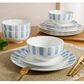 Gibson Homewares Home Pacific Waves 12-Piece Dinnerware Set in Blue, , large
