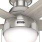Hunter Anslee Low Profile 46" Ceiling Fan with LED Lights in Brushed Nickel, , large