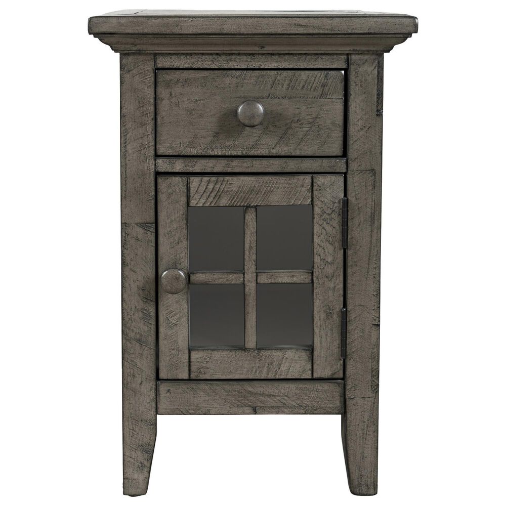 Waltham Rustic Shores Power Chairside Table in Charcoal, , large