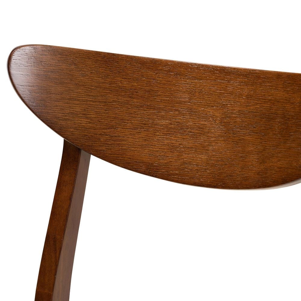 Baxton Studio Parlin Side Chair with Light Beige Cushion in Walnut Brown (Set of 4), , large