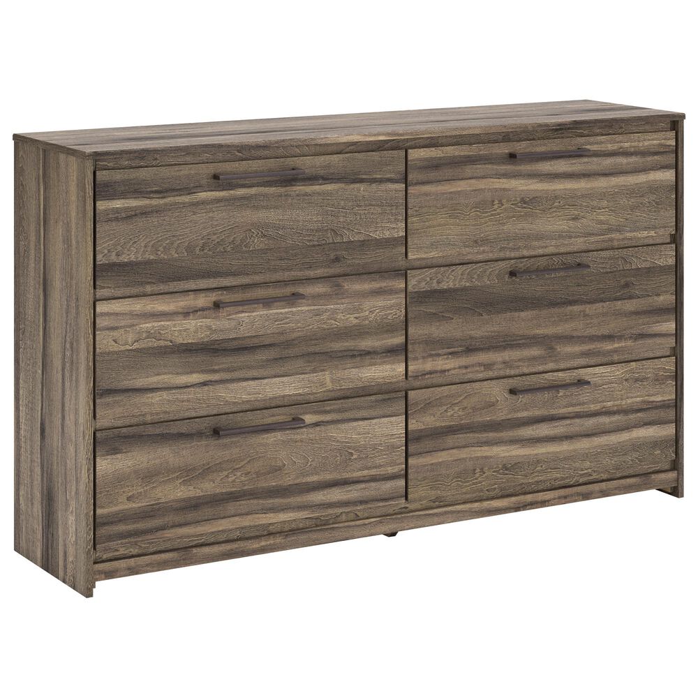 Ashley Elbrim 6-Drawer Dresser in Weathered Brown, , large