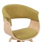 Armen Living Summer Arm Chair with Green Upholstery in Oak, , large