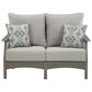 Signature Design by Ashley Visola Stationary Loveseat with Cushion in Gray, , large
