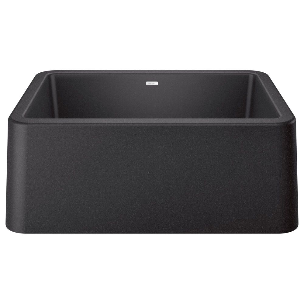 Blanco Ikon 27&quot; Apron Single Bowl Farmhouse Sink in Anthracite, , large