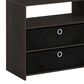 HOMLUX 46.6" Simple Design TV Stand with Bins in Walnut and Black, , large
