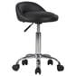 Impressions Vanity Shauna Swivel Vanity Stool with Black Cushion in Silver, , large