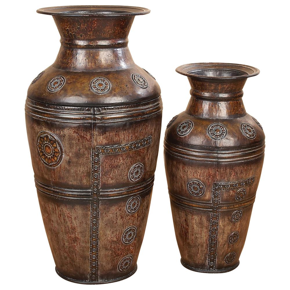 Maple and Jade 29" Rustic Vase in Brown (Set of 2), , large